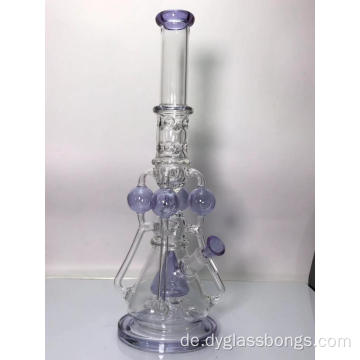 Glasbongs mit mehreren Filtern Wirbel und Recycler